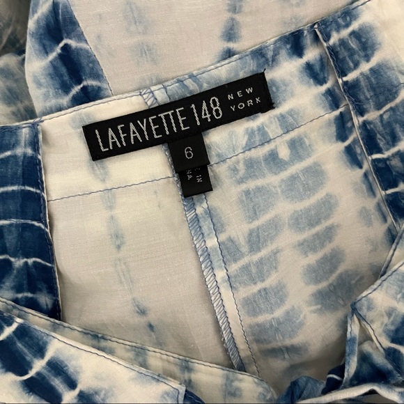 Lafayette 148 Womens Tie Dye Palazzo Wrap Front Pants - Picture 5 of 10